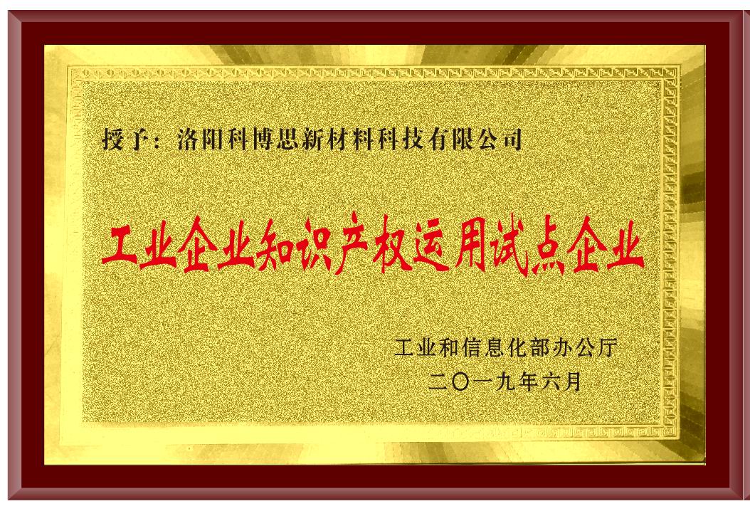 工業(yè)企業(yè)知識產(chǎn)權(quán)運(yùn)用試點企業(yè)